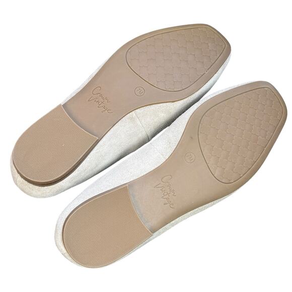 Crown Vintage Sillani Suede Mary Jane Flat Taupe Size 7 - Picture 8 of 8